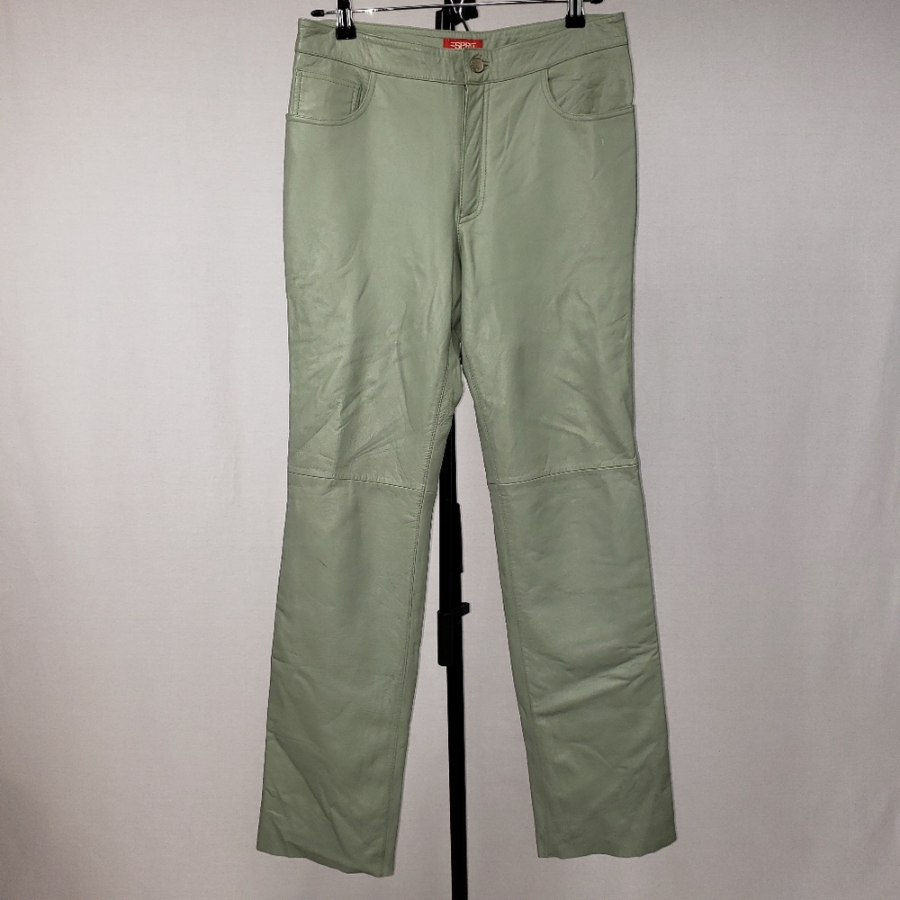 Esprit Soft Seafoam Leather Pants